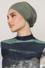 Swim Hijab & Cap Set - Dusty Olive