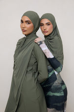 Swim Hijab & Cap Set - Dusty Olive