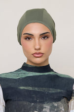 Swim Hijab & Cap Set - Dusty Olive