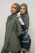 Swim Hijab & Cap Set - Dusty Olive