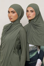 Swim Hijab & Cap Set - Dusty Olive