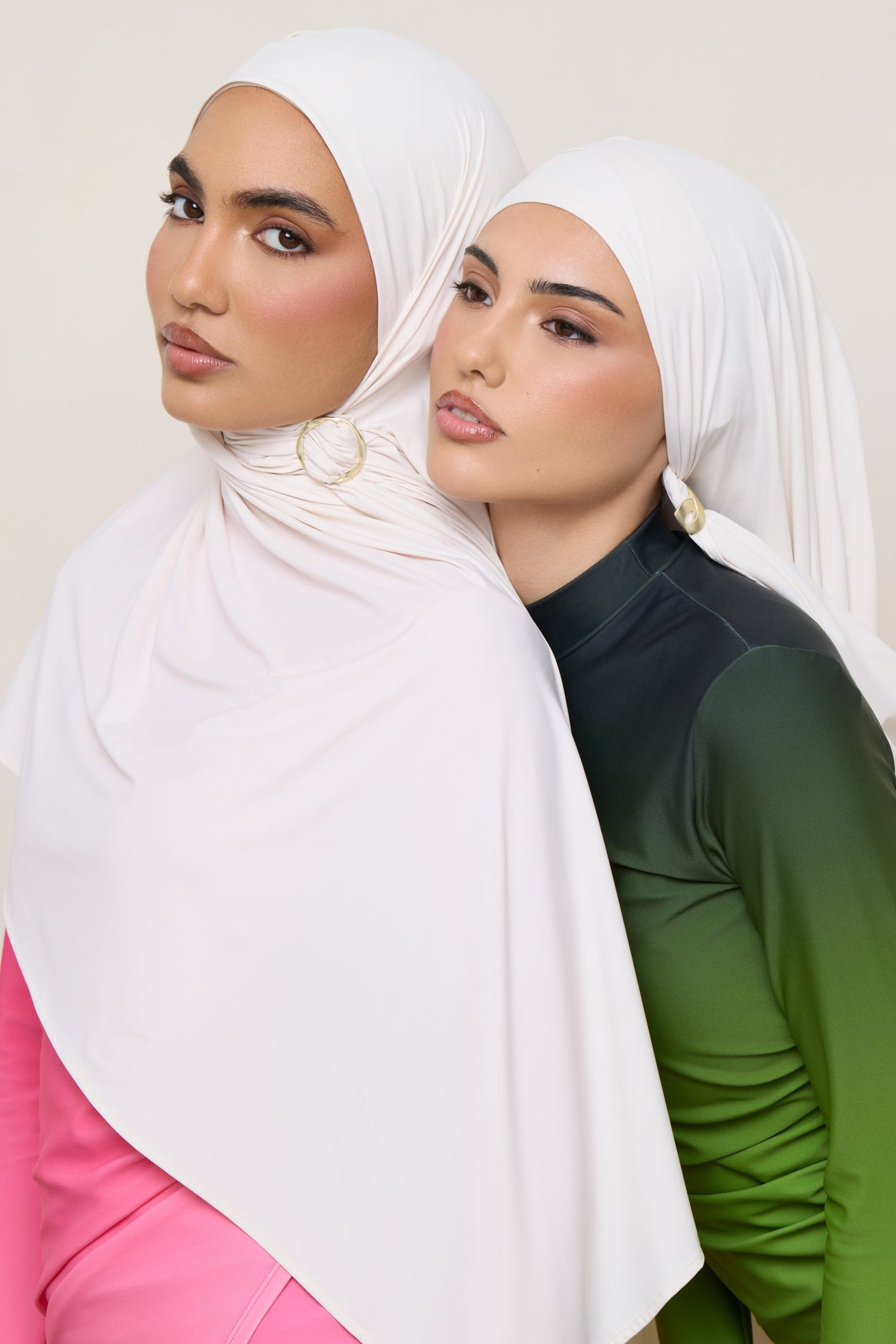 Swim Hijab & Cap Set - Salted Rose