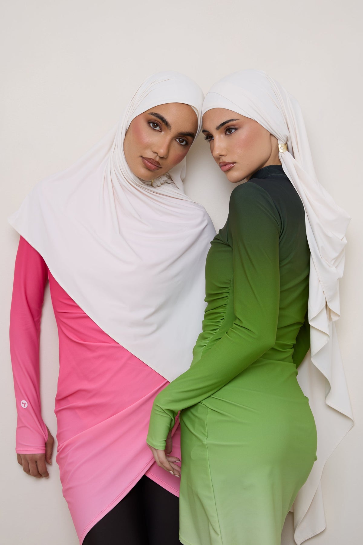 Swim Hijab & Cap Set - Salted Rose