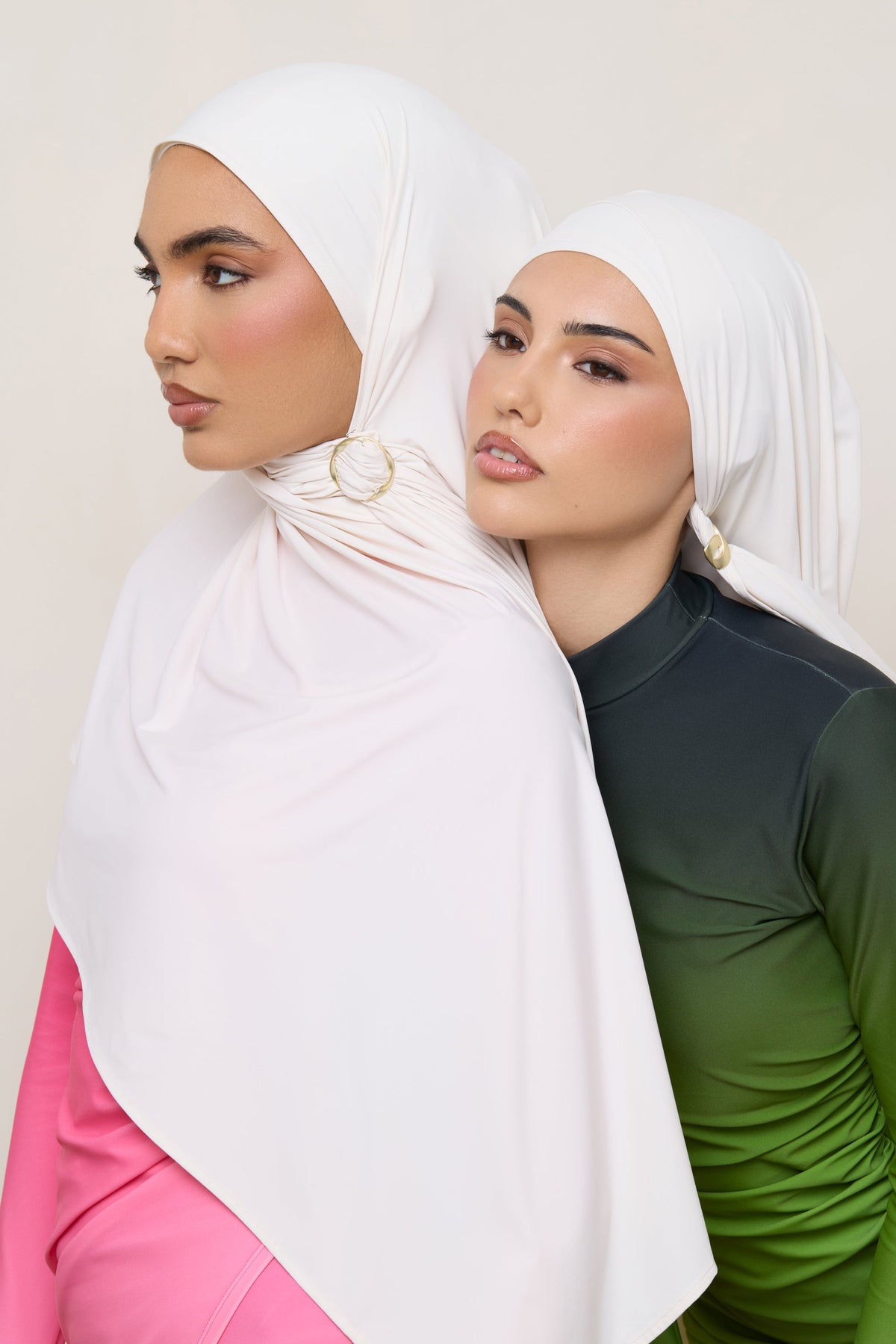 Swim Hijab & Cap Set - Salted Rose