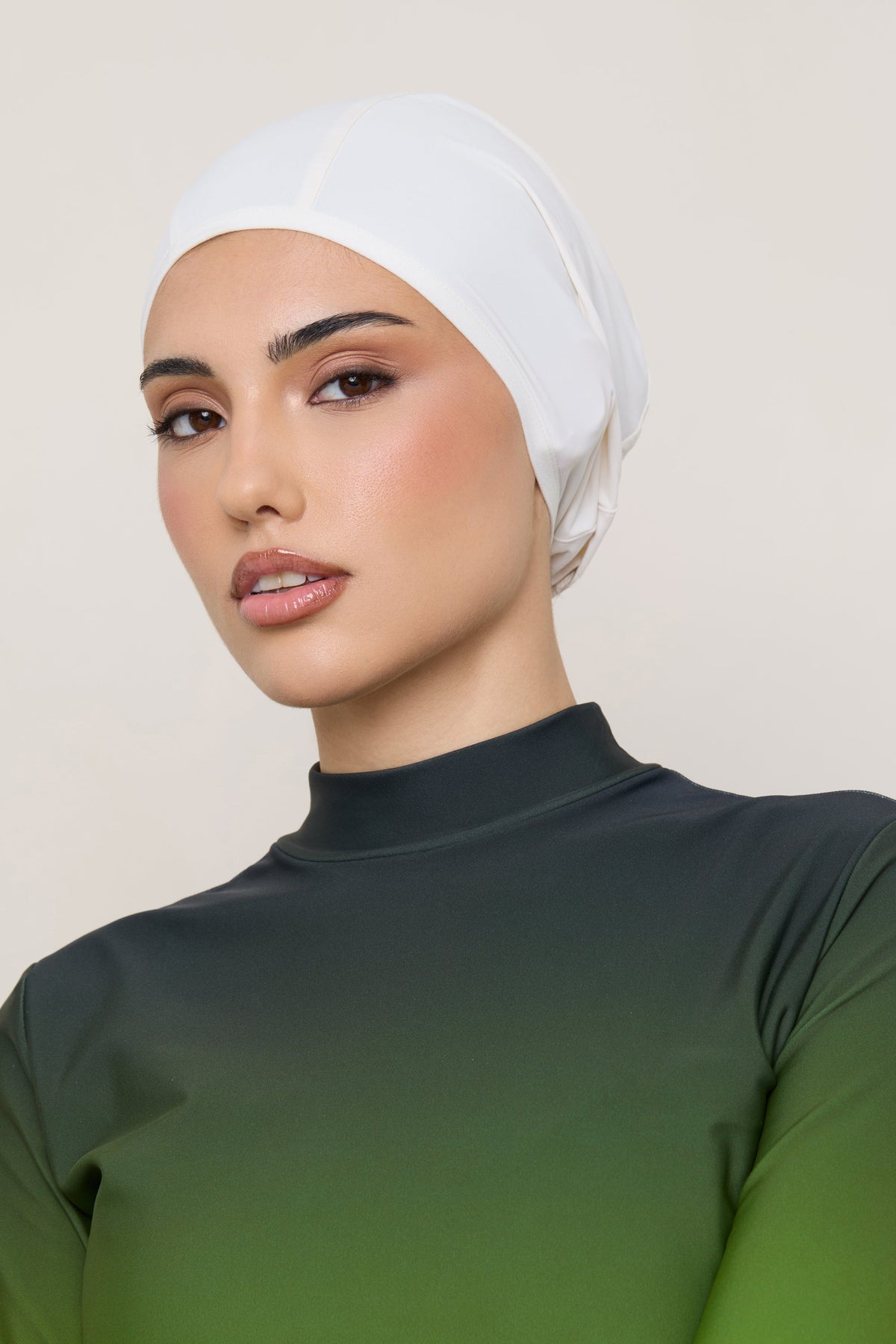 Swim Hijab & Cap Set - Salted Rose