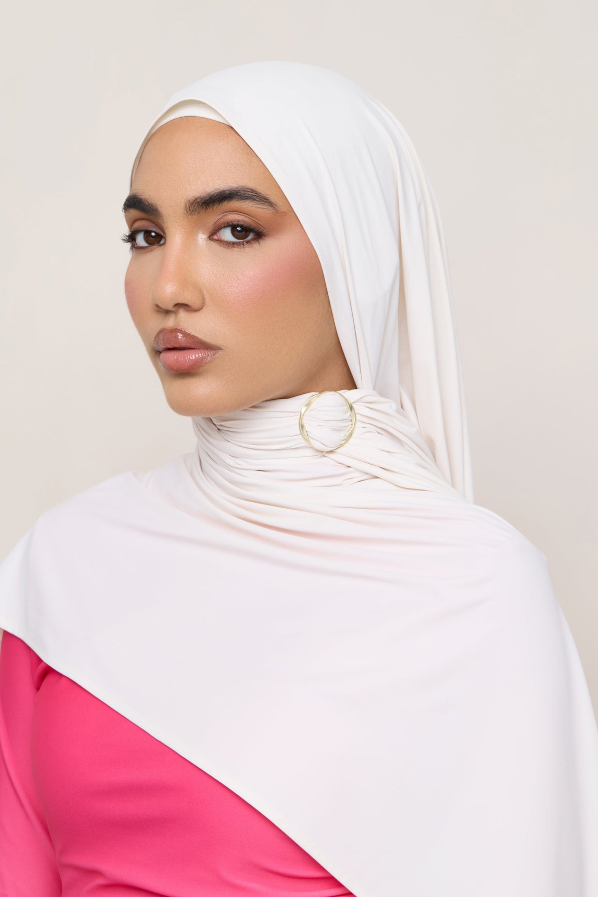 Swim Hijab & Cap Set - Salted Rose