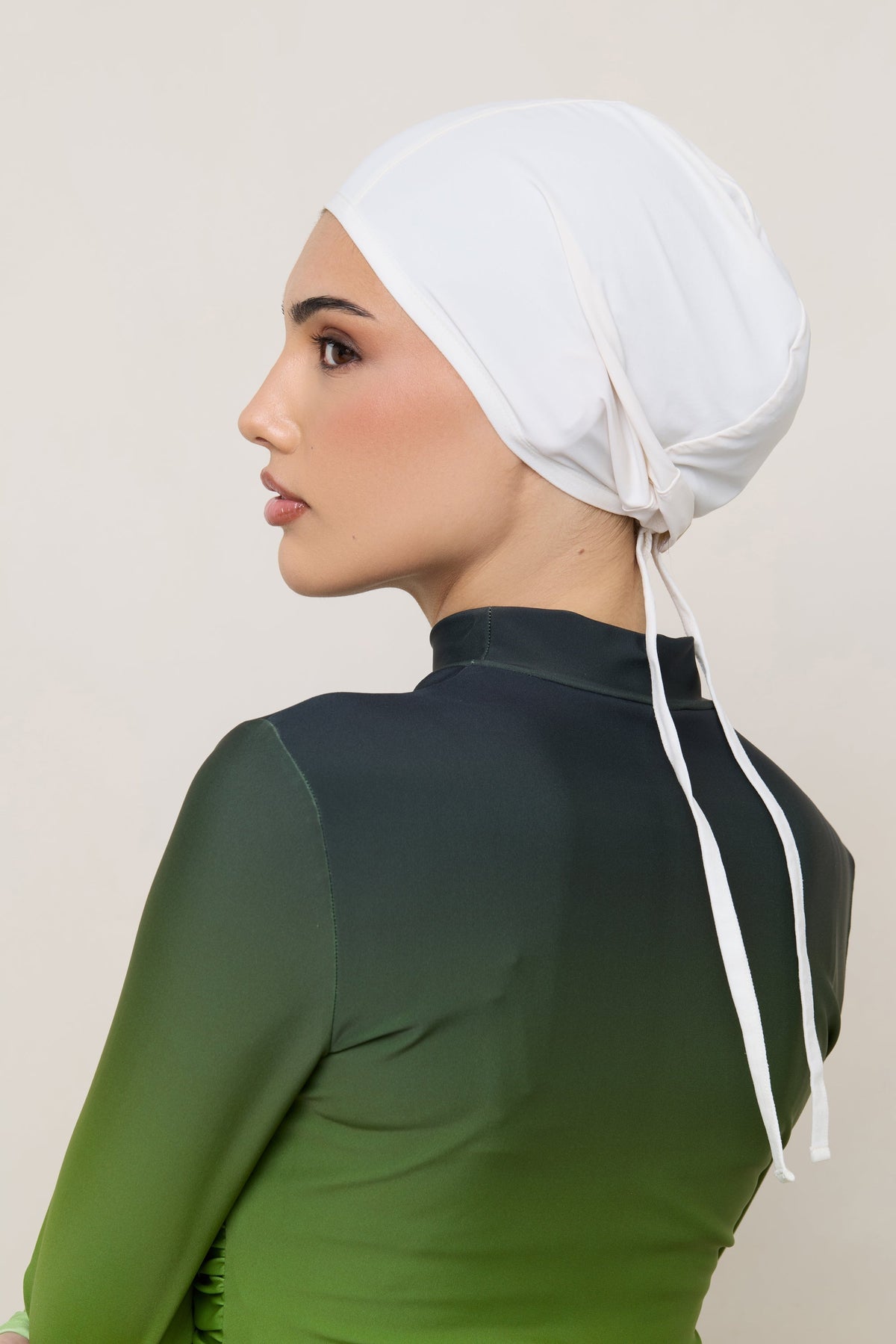 Swim Hijab & Cap Set - Salted Rose