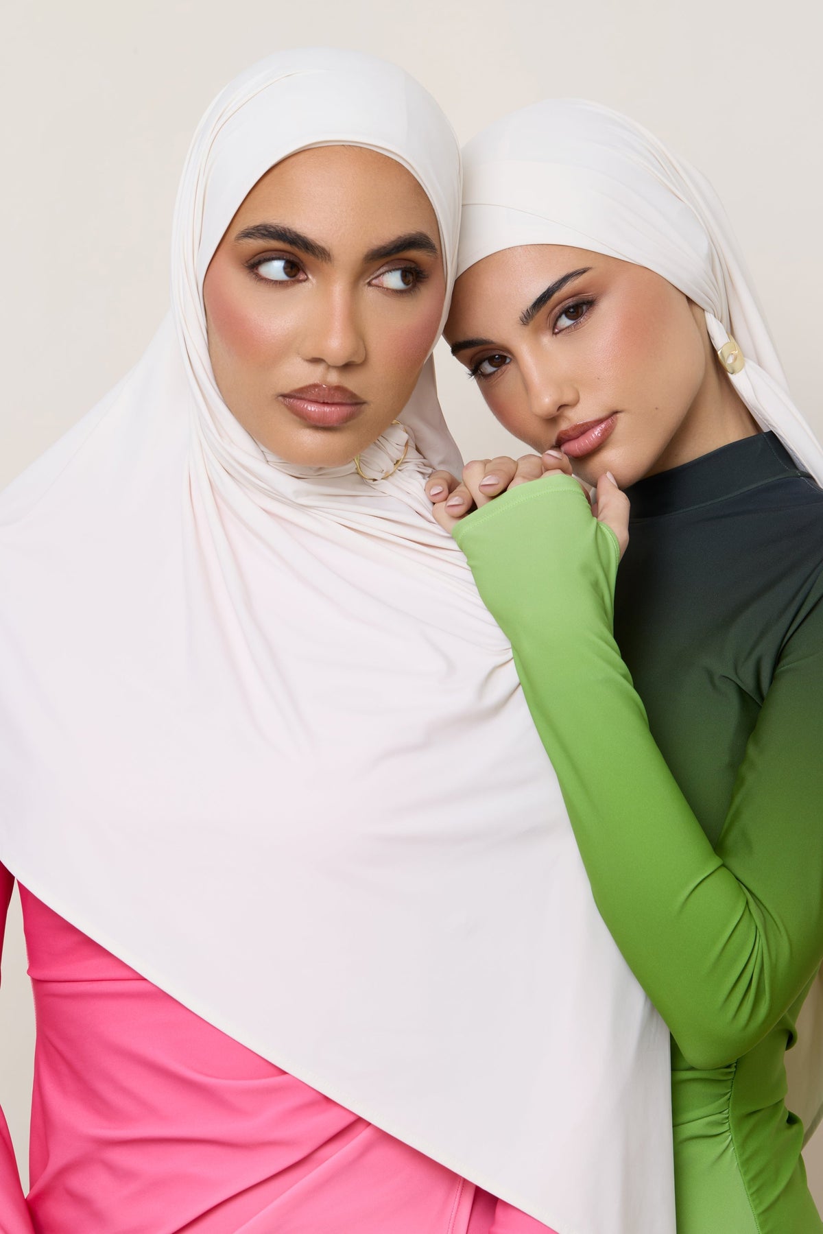 Swim Hijab & Cap Set - Salted Rose
