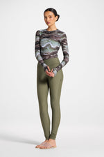 Swim Leggings - Dusty Olive