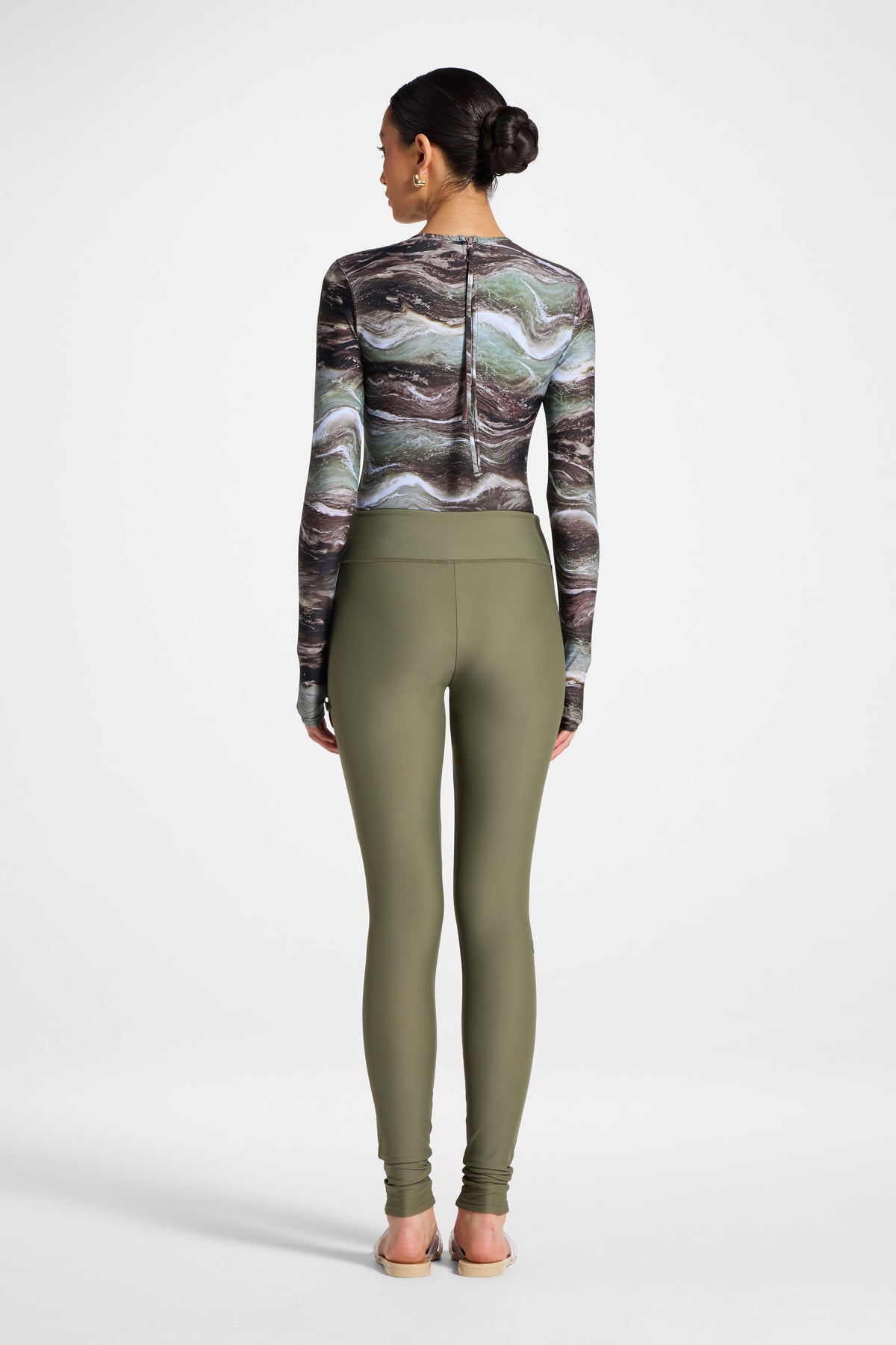 Swim Leggings - Dusty Olive