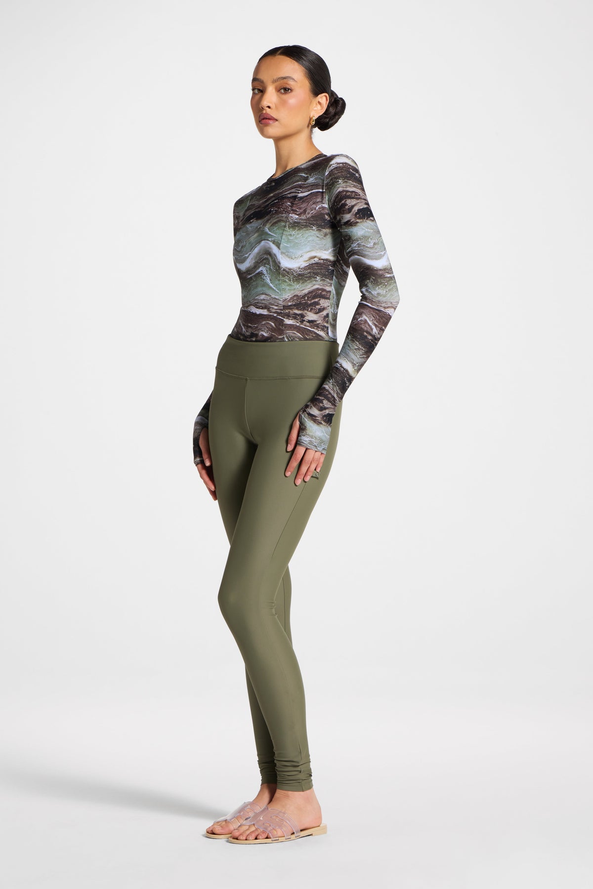 Swim Leggings - Dusty Olive