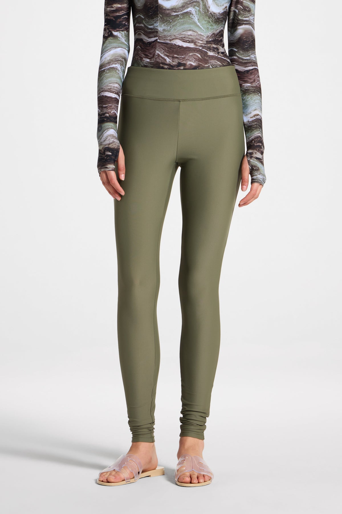 Swim Leggings - Dusty Olive