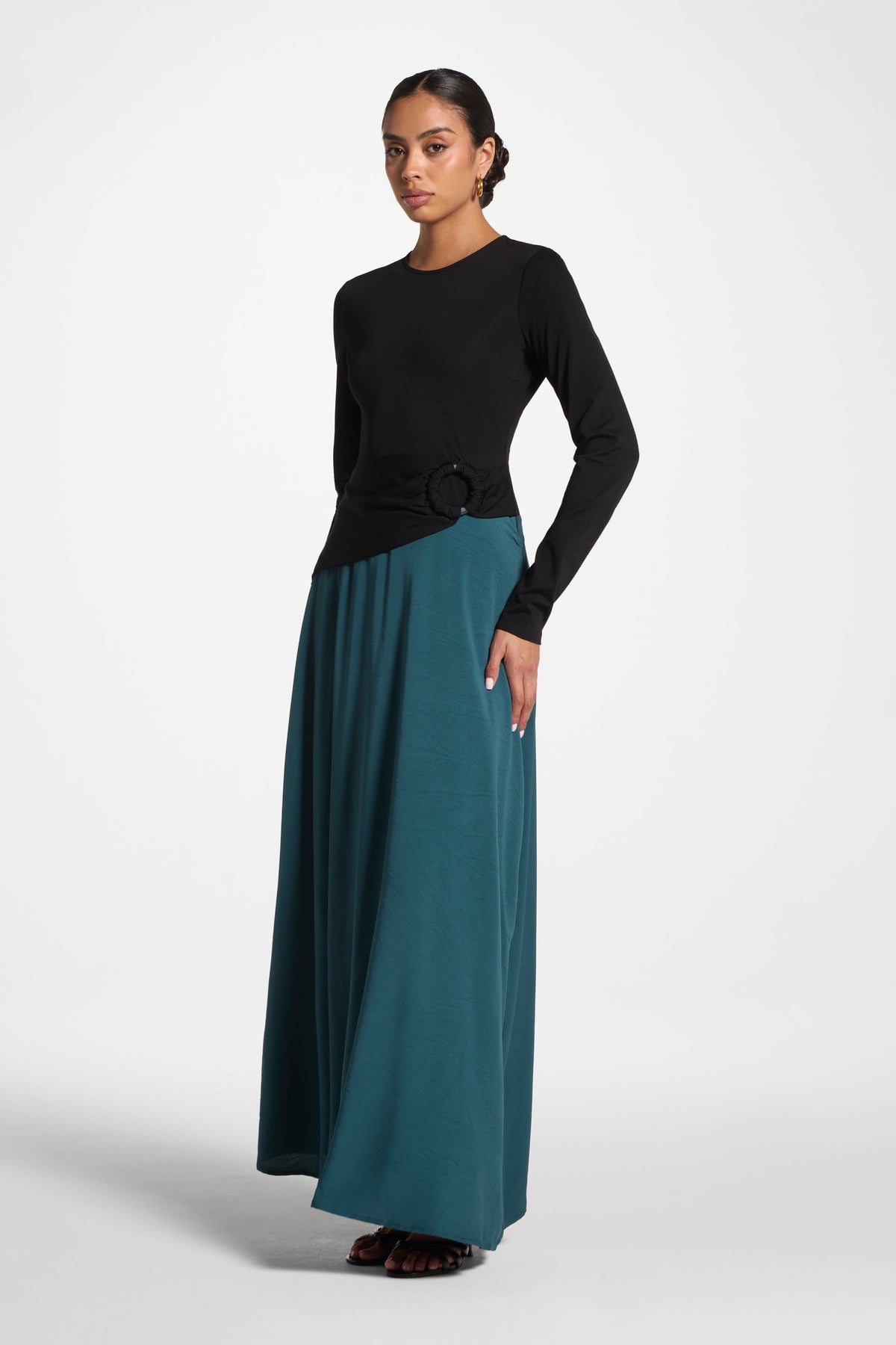 Sydney Asymmetric Maxi Dress - Deep Sea