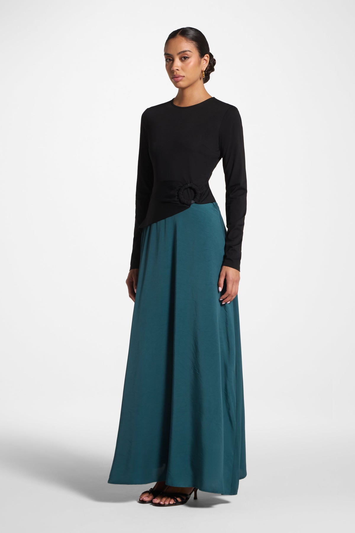 Sydney Asymmetric Maxi Dress - Deep Sea