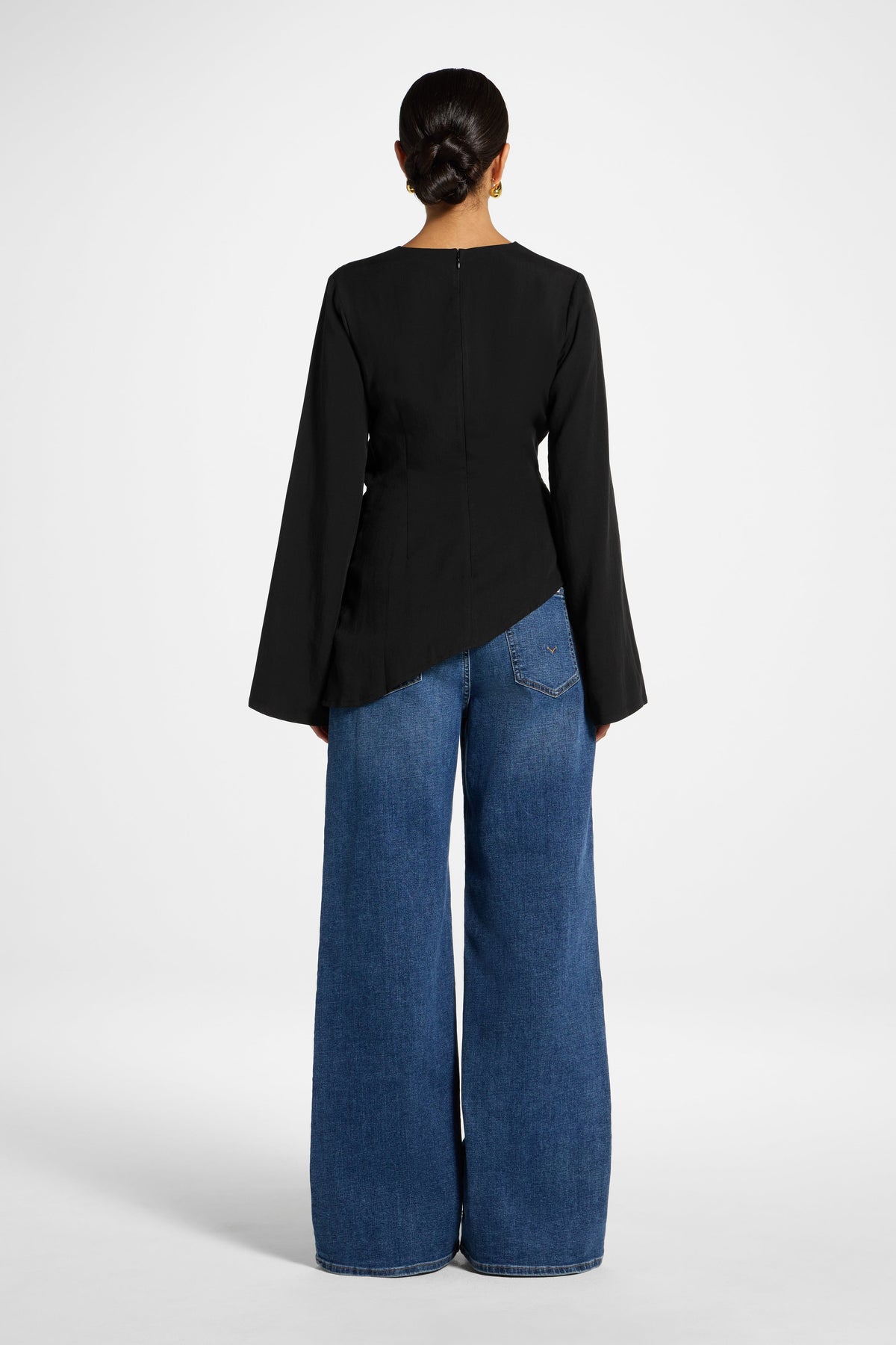 Tencel Asymmetric Top - Black