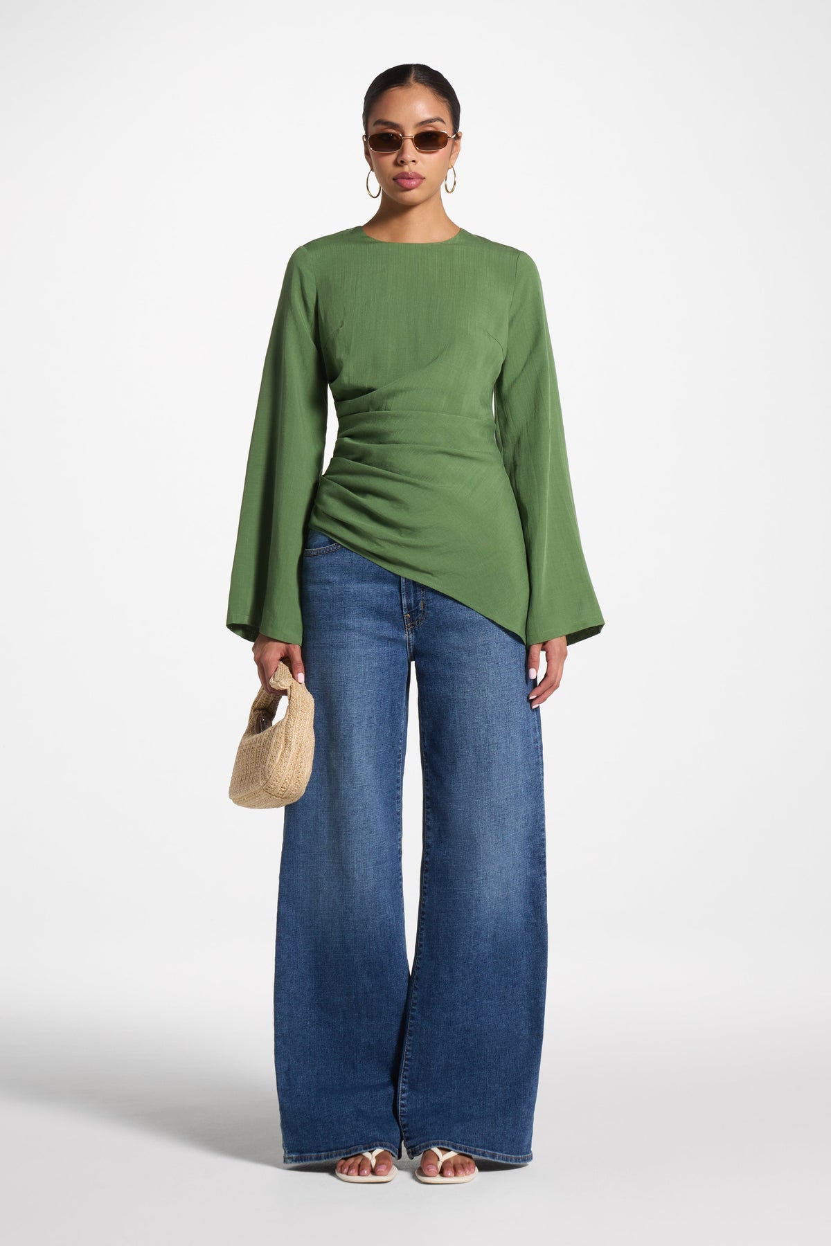 Tencel Asymmetric Top - Green
