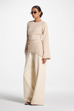 Tencel Asymmetric Top - Light Sand
