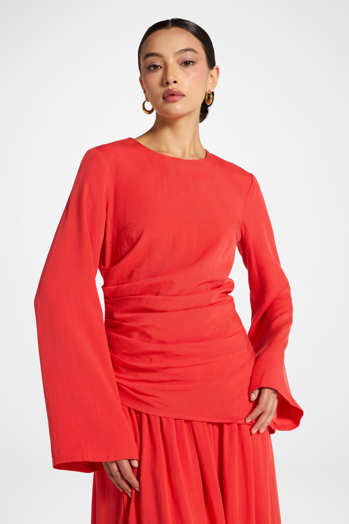 Tencel Asymmetric Top - Strawberry