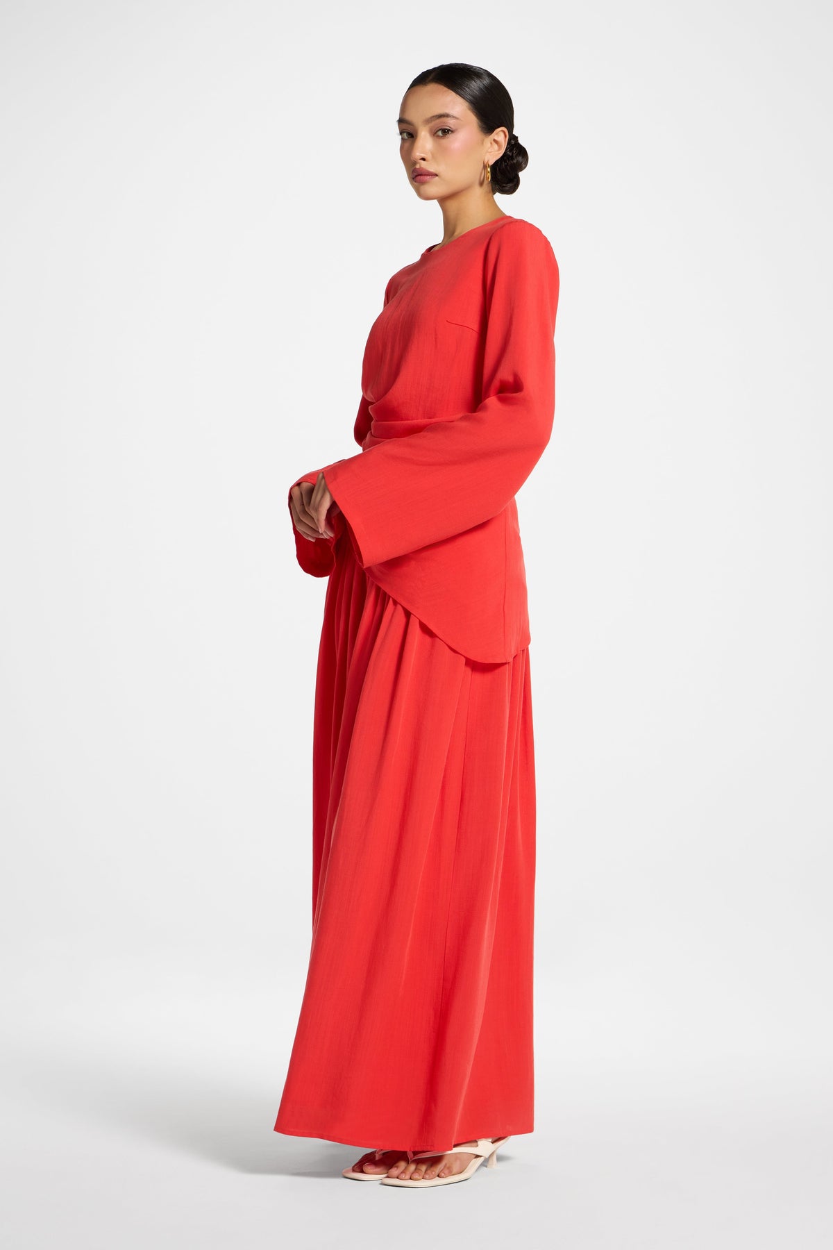 Tencel Asymmetric Top - Strawberry