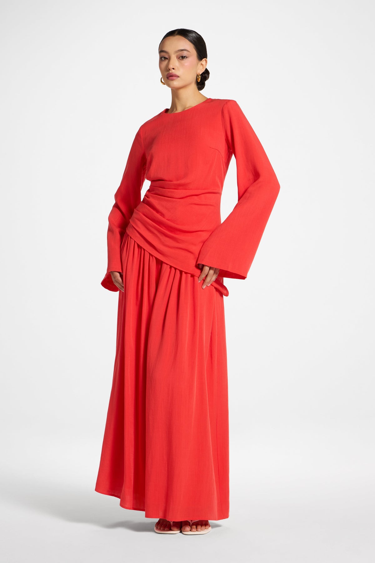 Tencel Asymmetric Top - Strawberry