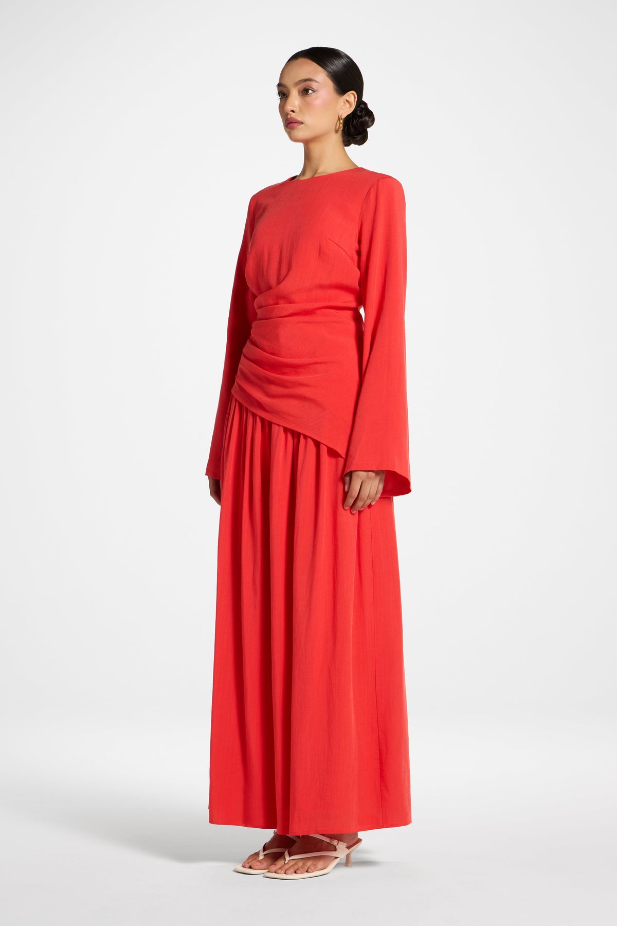 Tencel Asymmetric Top - Strawberry