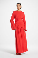 Tencel Asymmetric Top - Strawberry