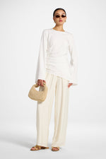 Tencel Asymmetric Top - White