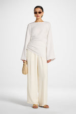 Tencel Asymmetric Top - White
