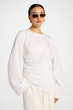 Tencel Asymmetric Top - White
