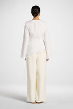 Tencel Asymmetric Top - White