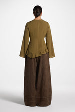 Tencel Ruffle Top - Olive