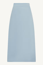 Tencel Silk A-Line Maxi Skirt - Pastel Blue