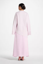 Tencel Silk A-Line Maxi Skirt - Pink