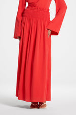 Tencel Smocked Skirt - Strawberry