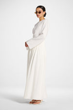 Tencel Smocked Skirt - White