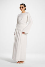 Tencel Smocked Skirt - White
