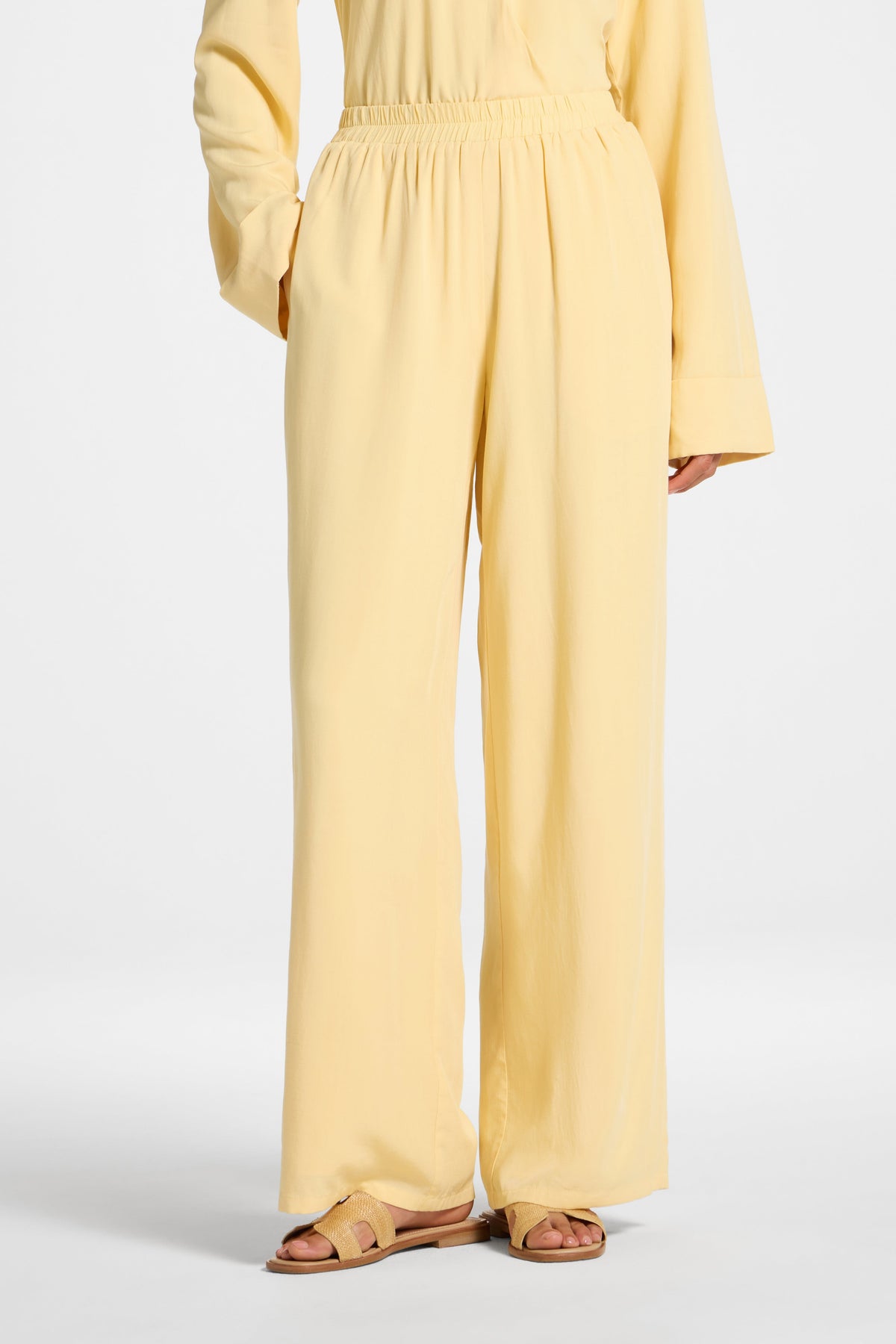 Tencel Wide Leg Pants - Banana
