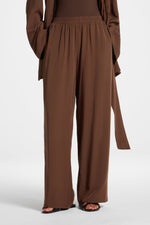 Tencel Wide Leg Pants - Espresso