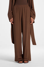 Tencel Wide Leg Pants - Espresso