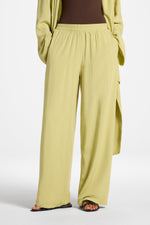 Tencel Wide Leg Pants - Honeydew