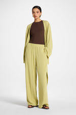 Tencel Wide Leg Pants - Honeydew