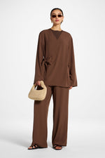 Tencel Wrap Top - Espresso