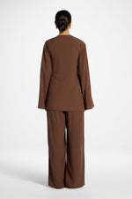 Tencel Wrap Top - Espresso