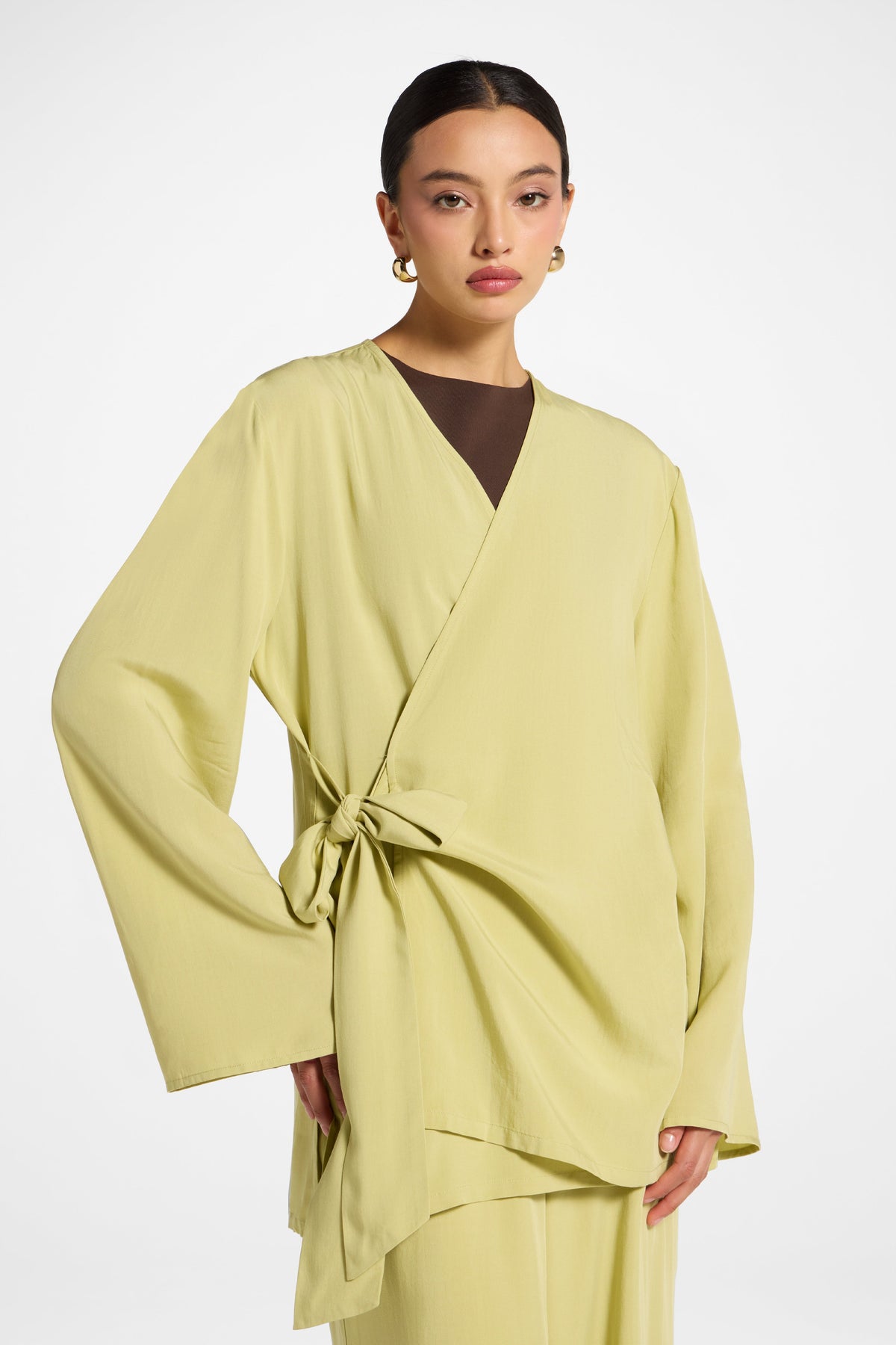Tencel Wrap Top - Honeydew