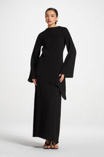 Textured Maxi Skirt - Black