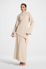 Textured Maxi Skirt - Stone