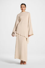 Textured Maxi Skirt - Stone