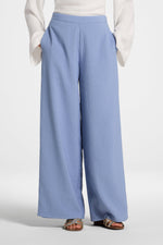 Textured Wide Leg Pants - Dusk