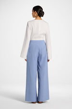 Textured Wide Leg Pants - Dusk