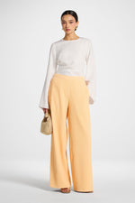 Textured Wide Leg Pants - Sherbert